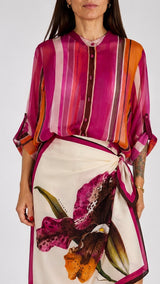 Camicia organza righe color H.