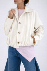 Bomber ecopelle intrecciato H.
