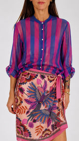Camicia organza riga larga H.