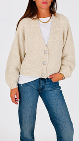 Cardigan bottone perla H.