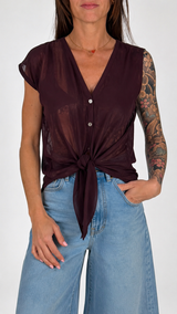 Camicia basic aletta nodino T.