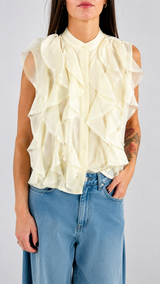 Camicia organza volant