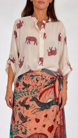 Camicia organza animals H.