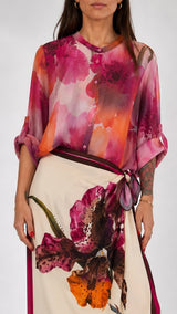 Camicia fiori sfumati H.