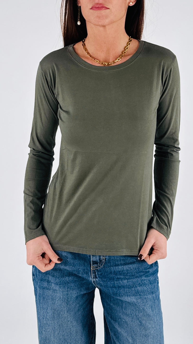 T-shirt fiammata manica lunga