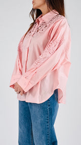 Camicia intarsi macramè H.