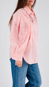 Camicia intarsi macramè H.