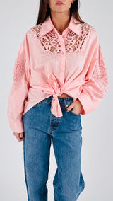 Camicia intarsi macramè H.