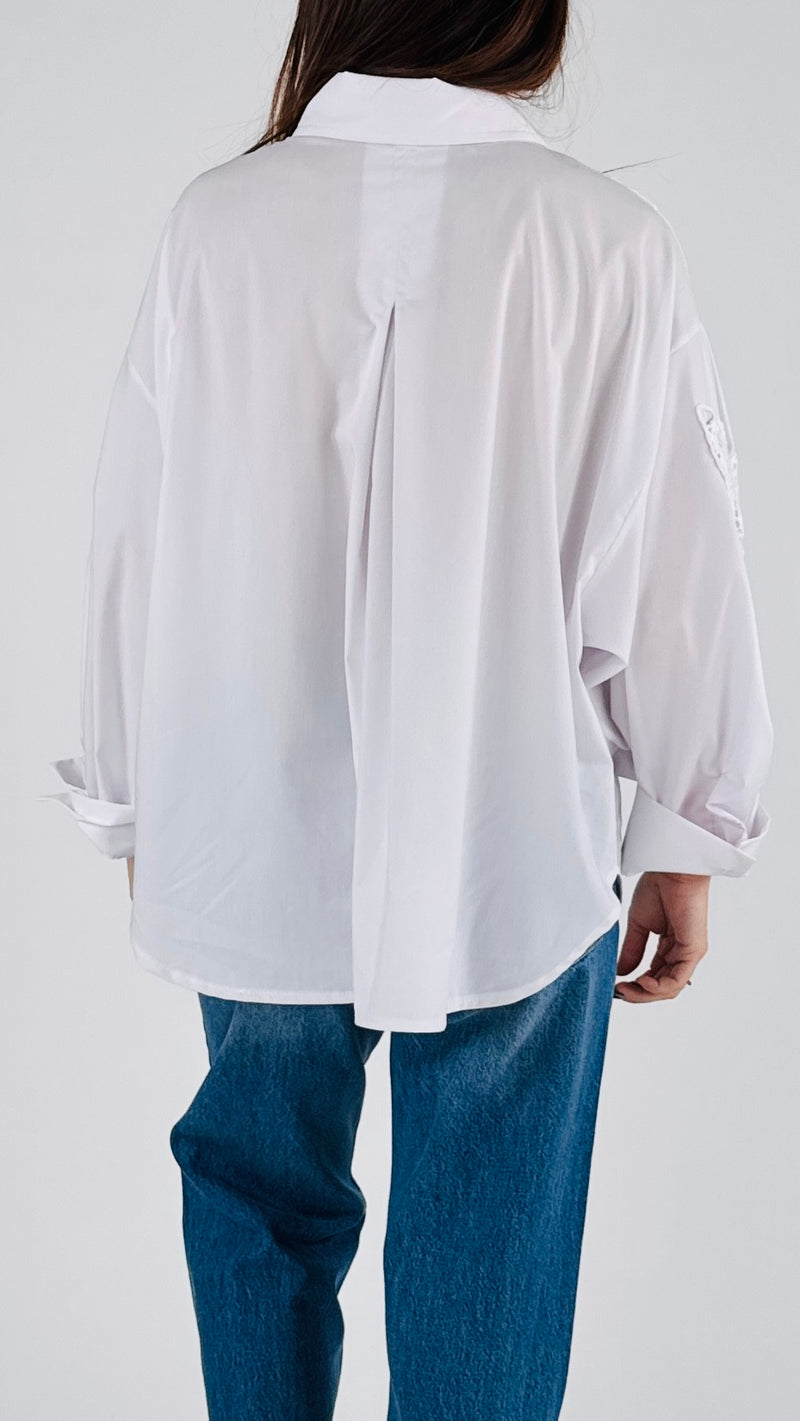 Camicia intarsi macramè H.