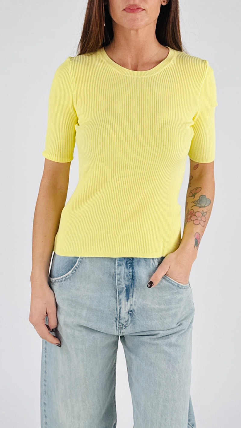 Maglia costina seta m/m H.