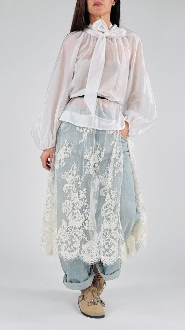 Camicia organza+pizzo