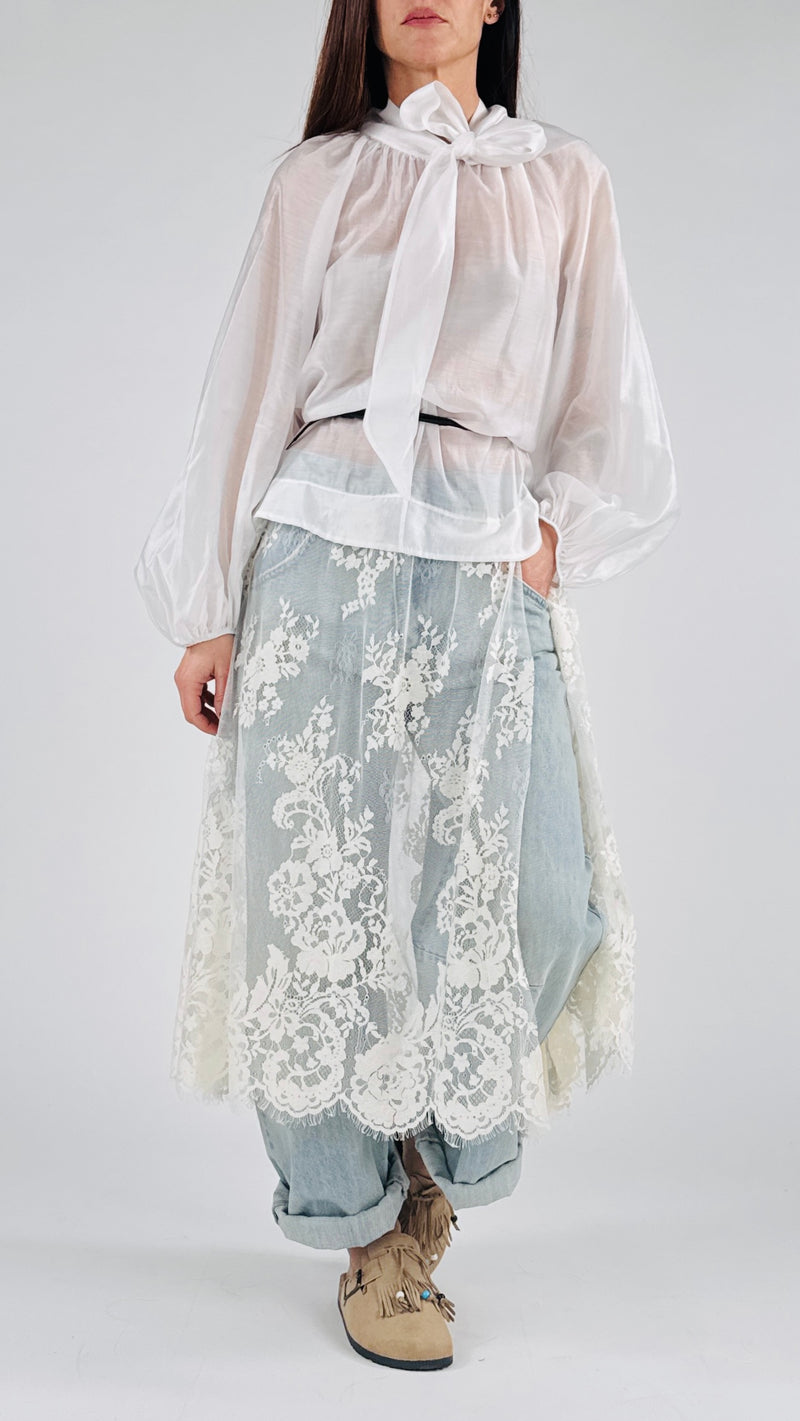 Camicia organza+pizzo