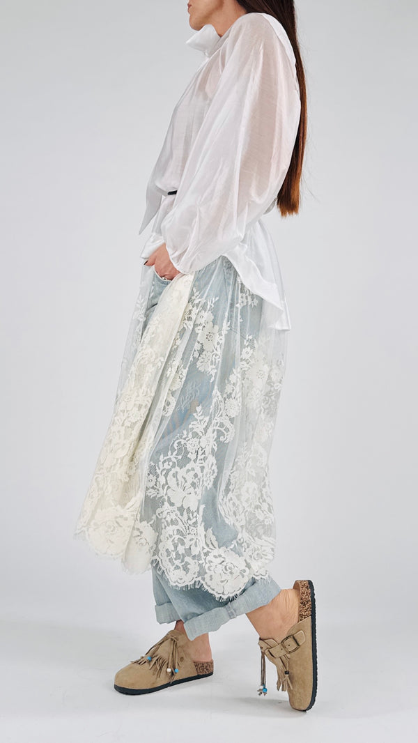 Camicia organza+pizzo
