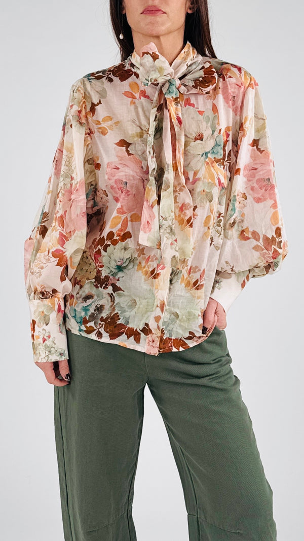 Camicia mussola fiocco gardenia T.