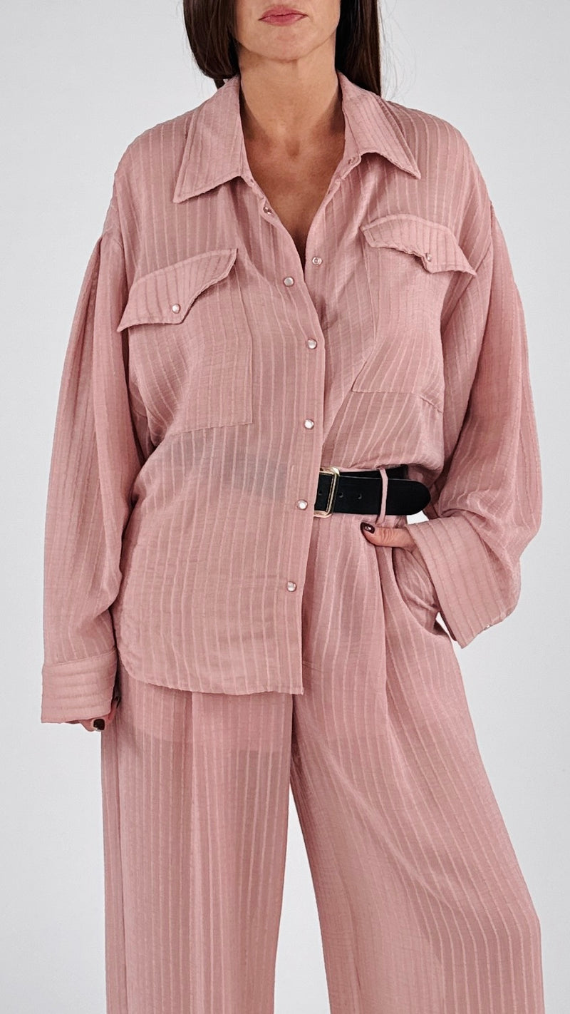 Camicia gessata operata H.