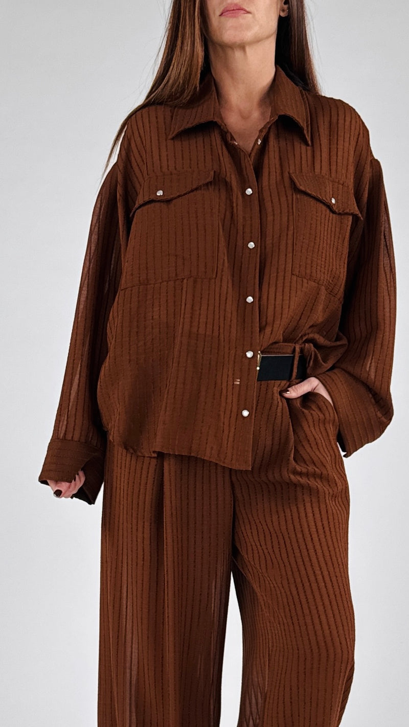 Camicia gessata operata H.