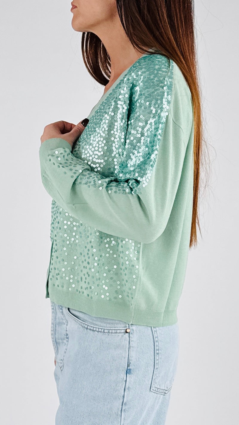 Cardigan full paillettes Vic.