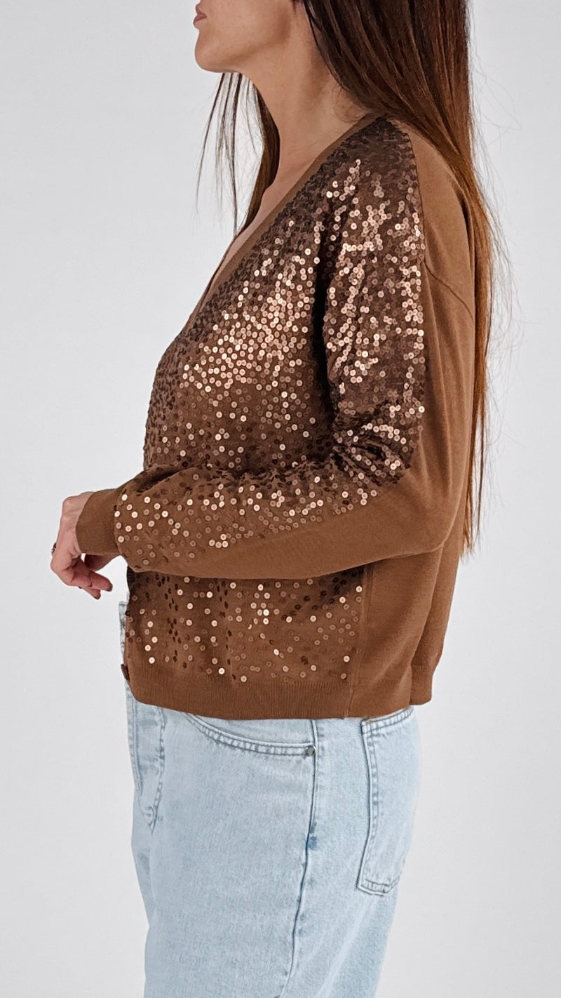 Cardigan full paillettes Vic.