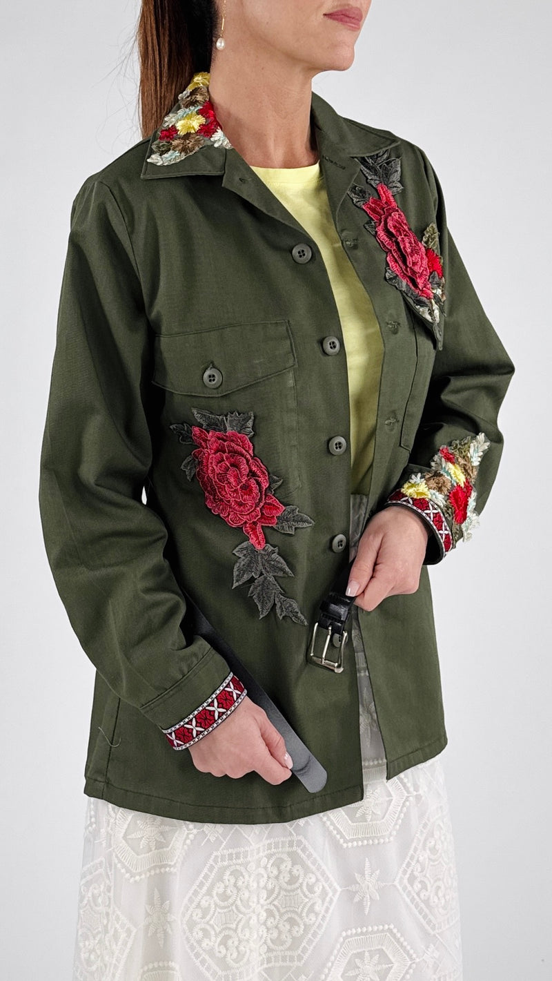 Camicia militare rose H.