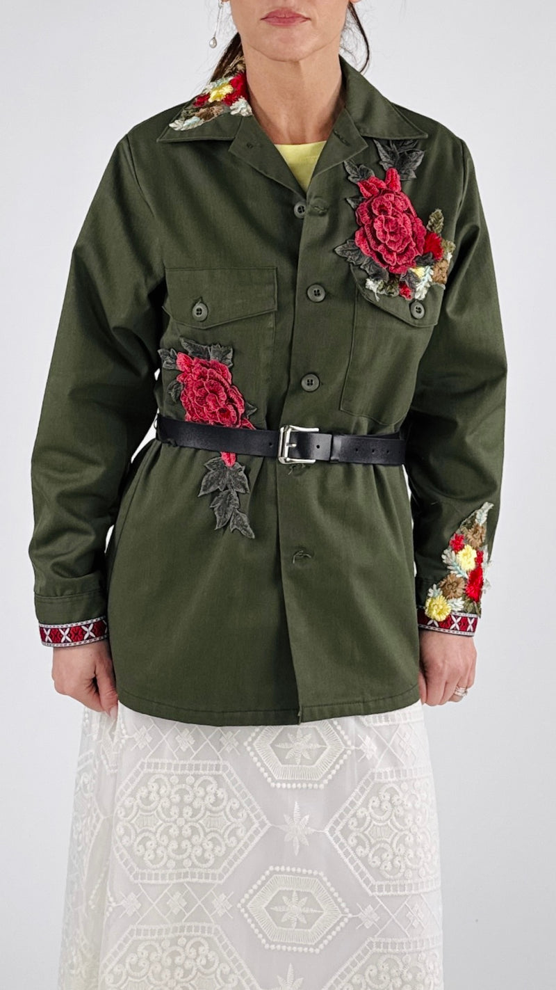 Camicia militare rose H.