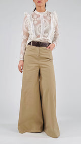 Camicia tulle ricamato T.
