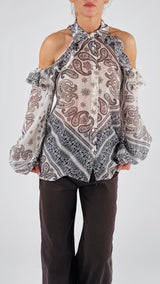 Camicia cachemire balze