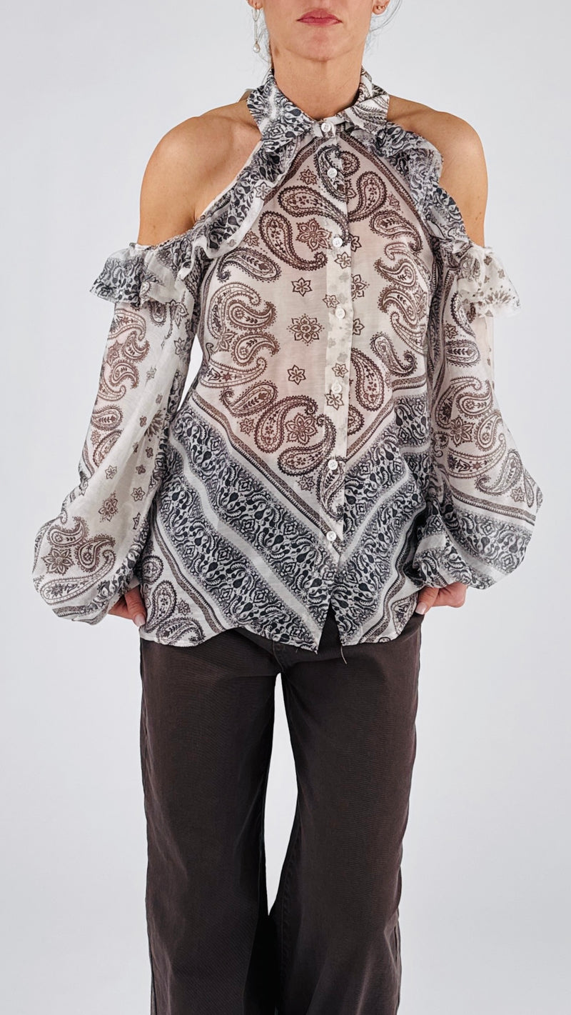 Camicia cachemire balze