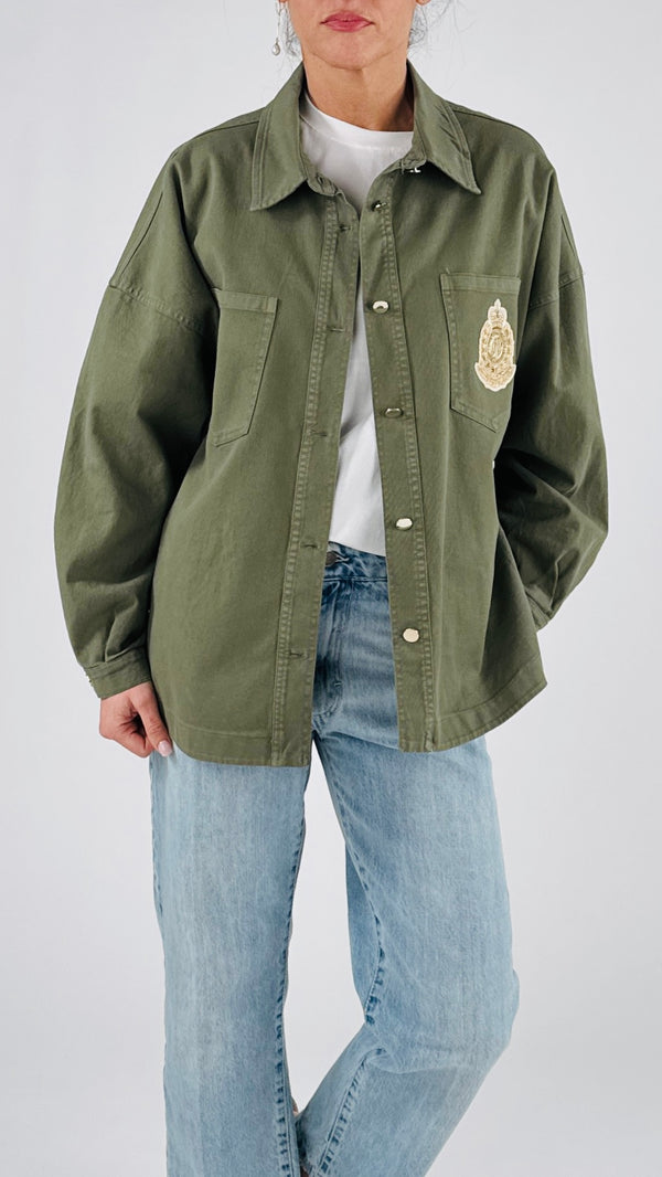 Camicia over drill militare T.