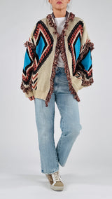 Cardigan jacquard losanghe T.