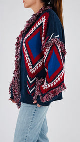 Cardigan jacquard losanghe T.