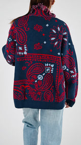 Cardigan jacquard cachemire T.