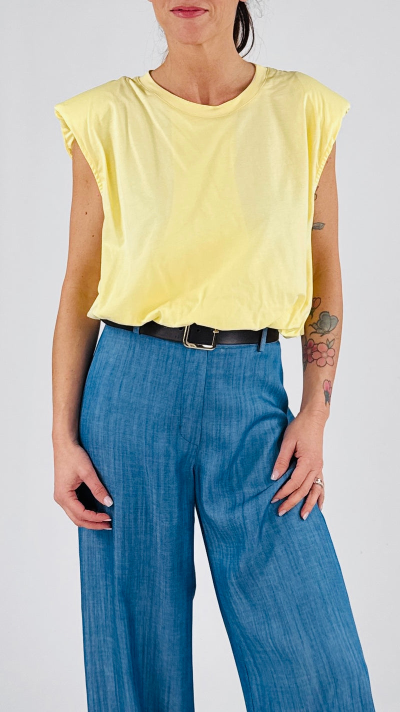 T-shirt crop spallina H.