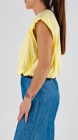 T-shirt crop spallina H.