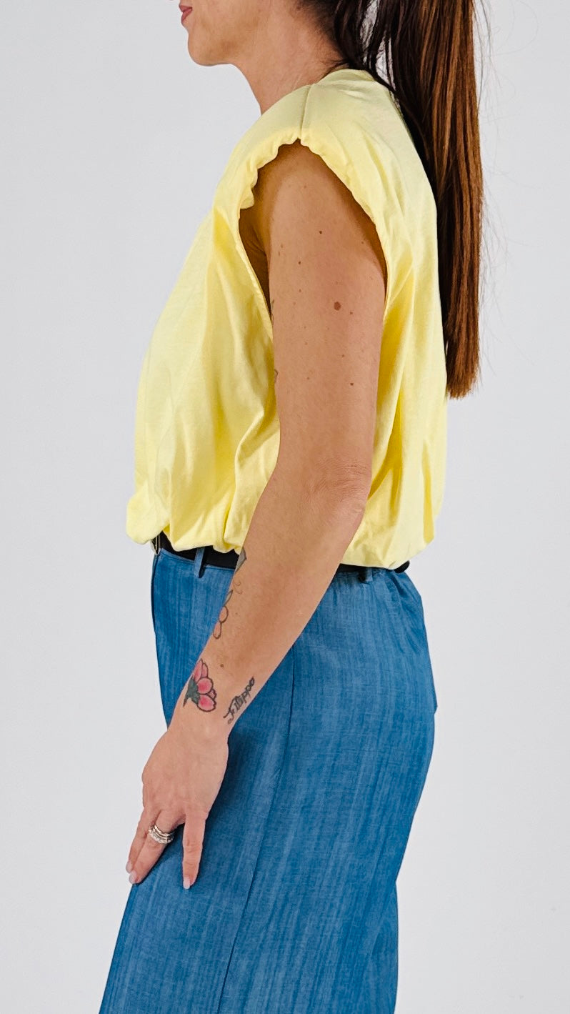 T-shirt crop spallina H.