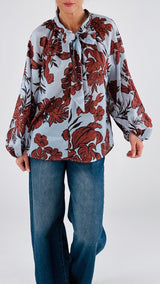 Camicia stampa mocha mousse T.