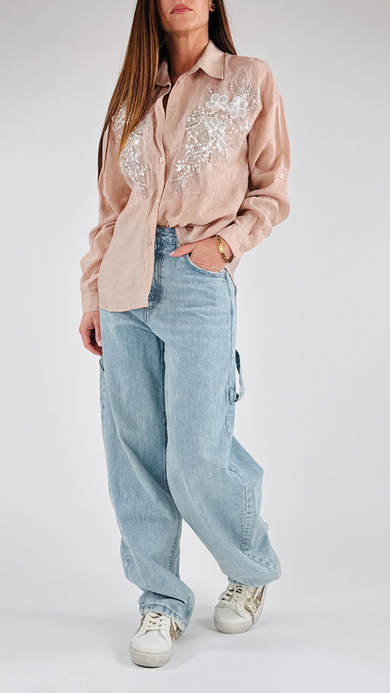 Camicia ricami perle You