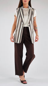 Gilet taffetas righe T.