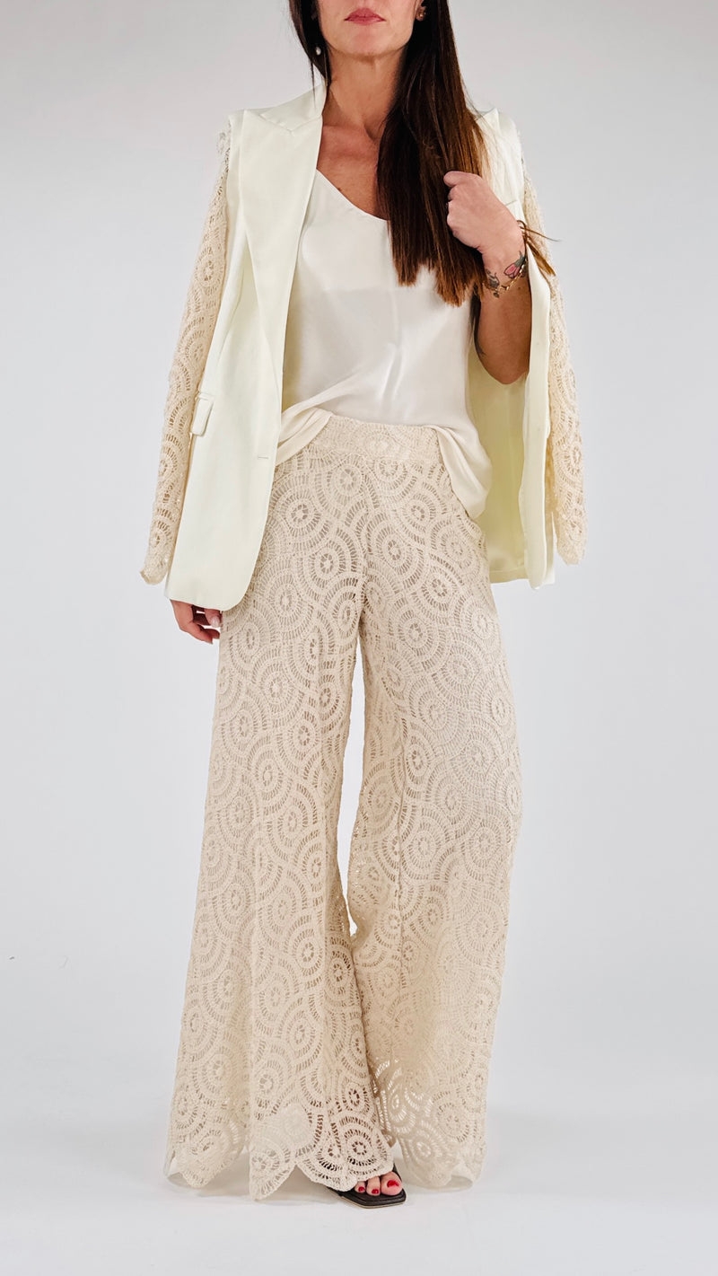Pantalone macramè girandole T.