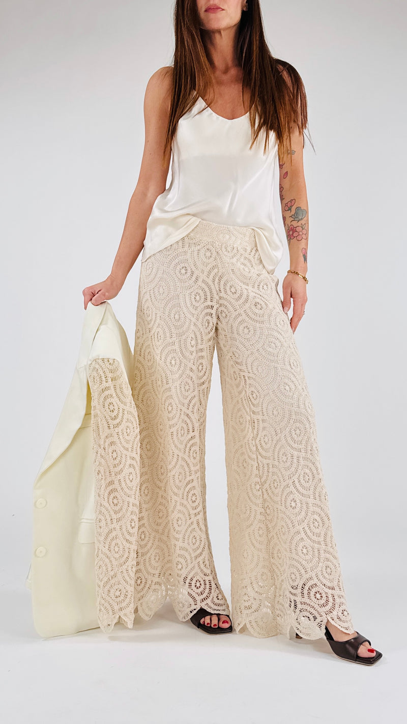 Pantalone macramè girandole T.