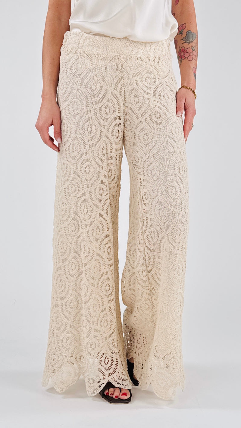 Pantalone macramè girandole T.