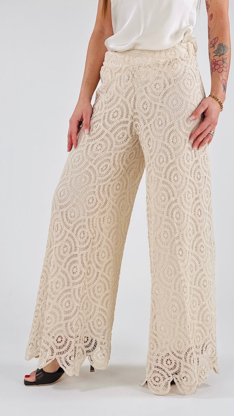 Pantalone macramè girandole T.