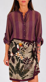 Camicia organza riga larga H.