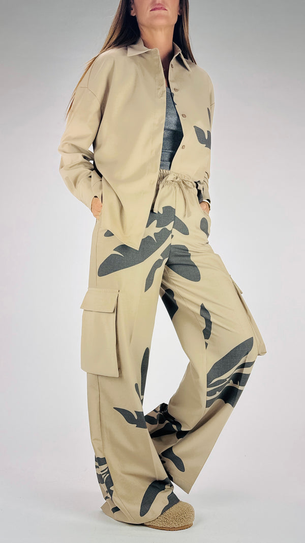 Pantalone cargo foliage