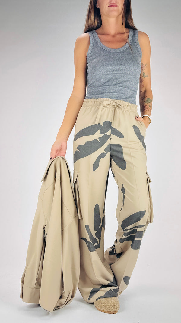 Pantalone cargo foliage