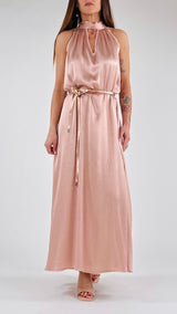 Abito americana satin goffrato H.