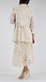 Gilet schiena macramè T.