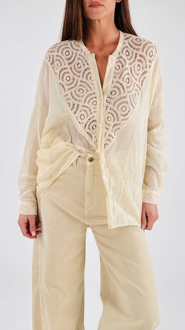 Camicia macramè girandole T.