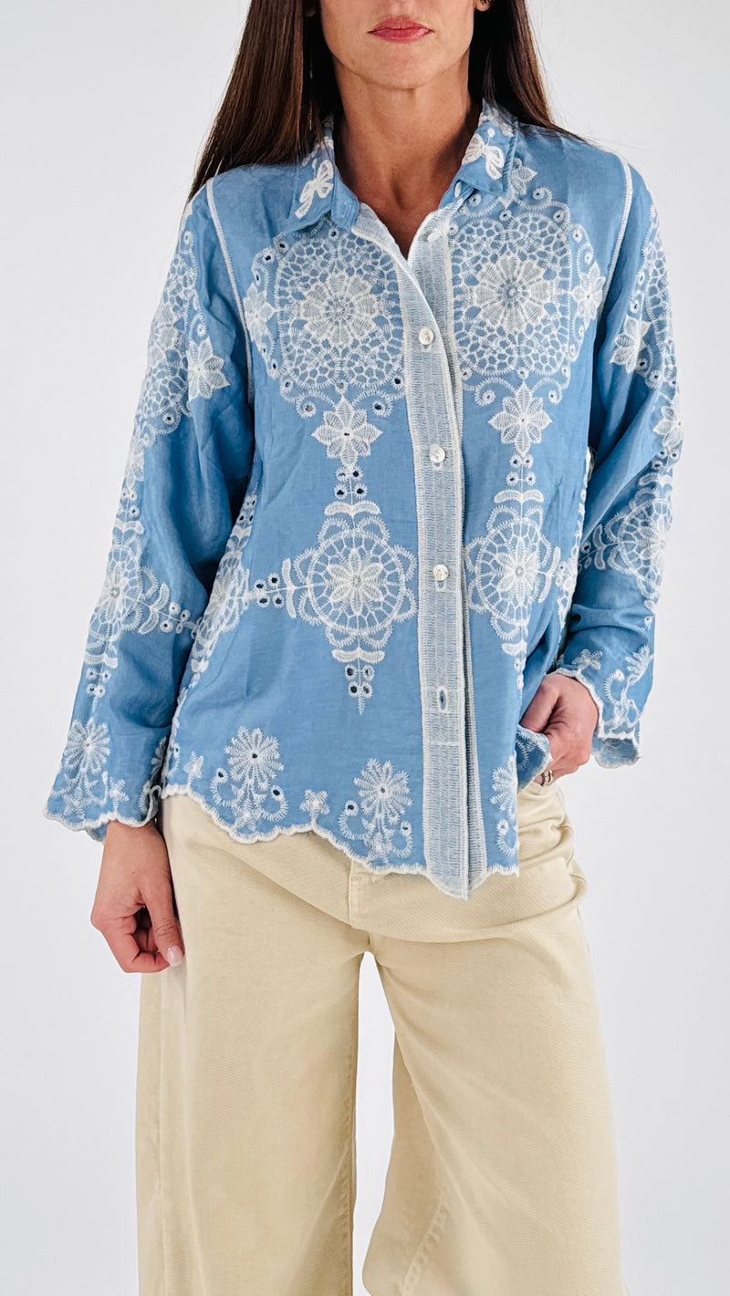 Camicia tela ricami e san gallo H.