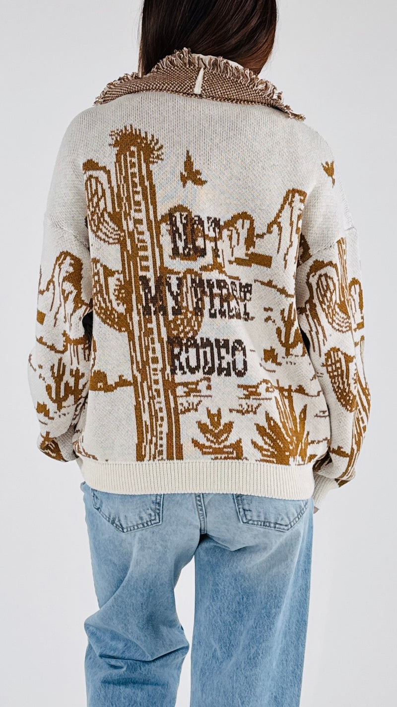 Cardigan jacquard cactus H.