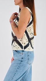 Gilet uncinetto lurex H.